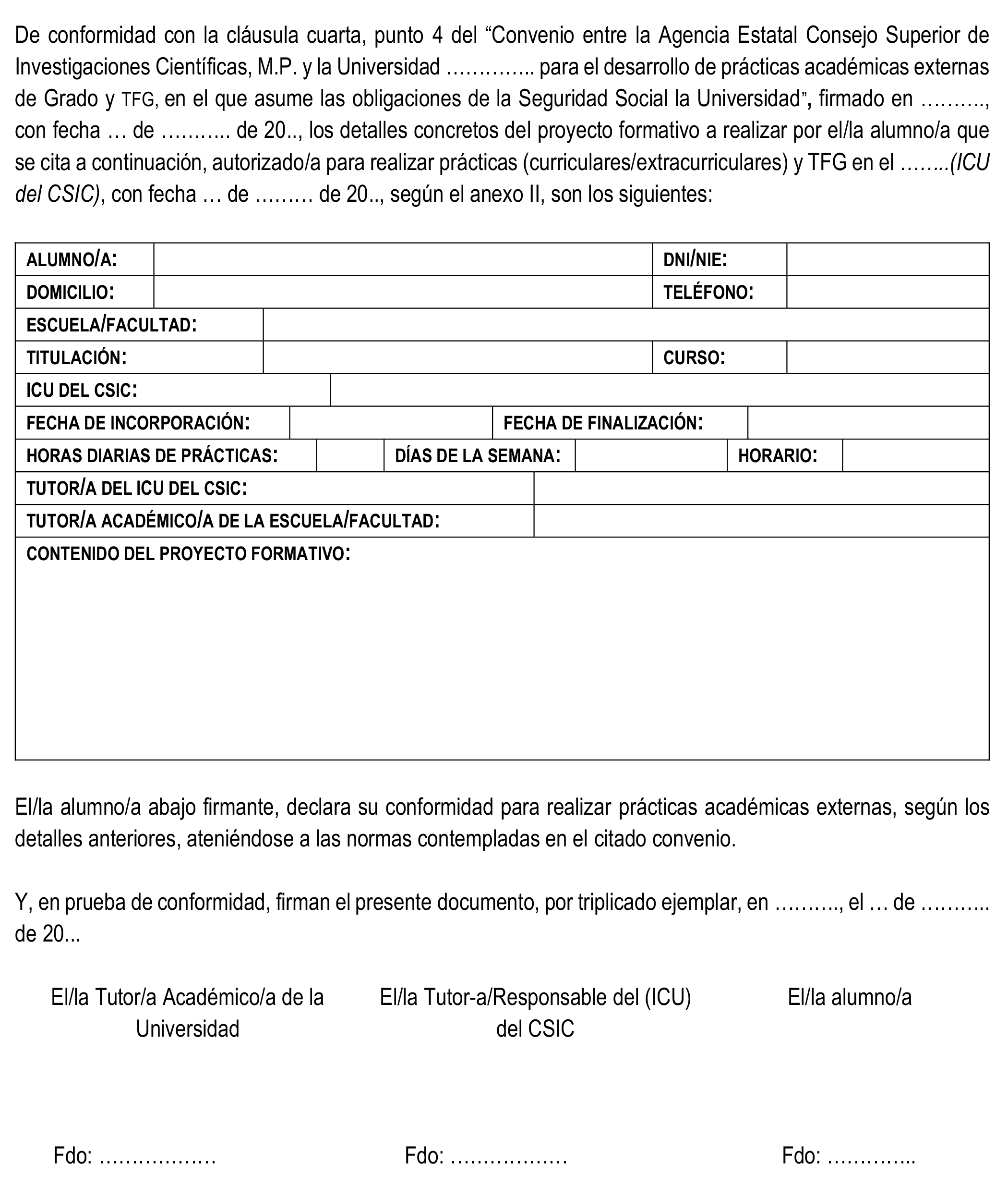 Imagen del artículo Resolución de 17 de febrero de 2025, de la Presidencia de la Agencia Estatal Consejo Superior de Investigaciones Científicas, M.P., por la que se publica el Convenio con la Universidad de A Coruña, para el desarrollo de prácticas académicas externas de grado y trabajos fin de grado.