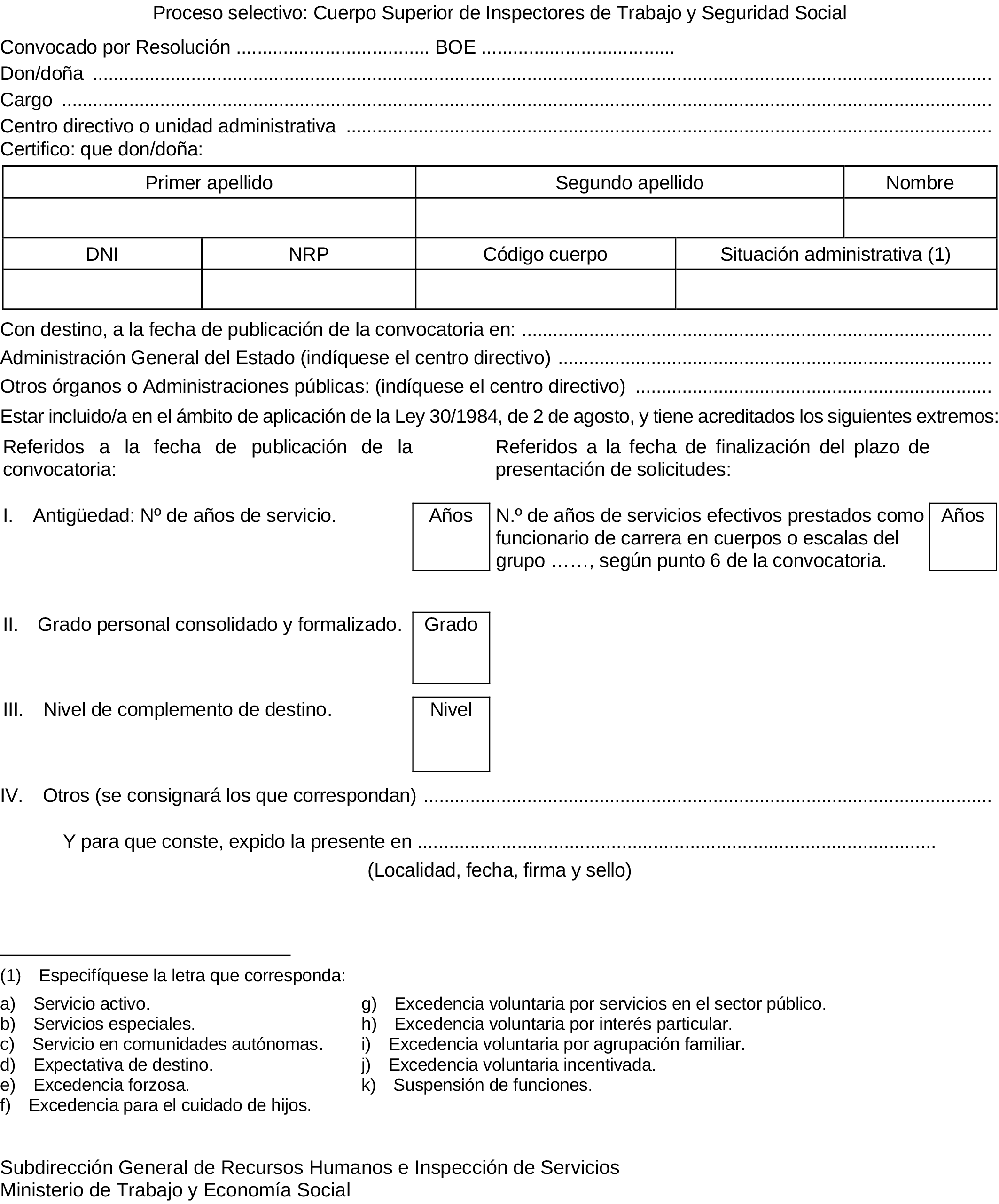 Imagen del artículo Resolución de 27 de diciembre de 2024, de la Subsecretaría, por la que se convoca proceso selectivo para ingreso, por el sistema general de acceso libre y promoción interna, en el Cuerpo Superior de Inspectores de Trabajo y Seguridad Social.