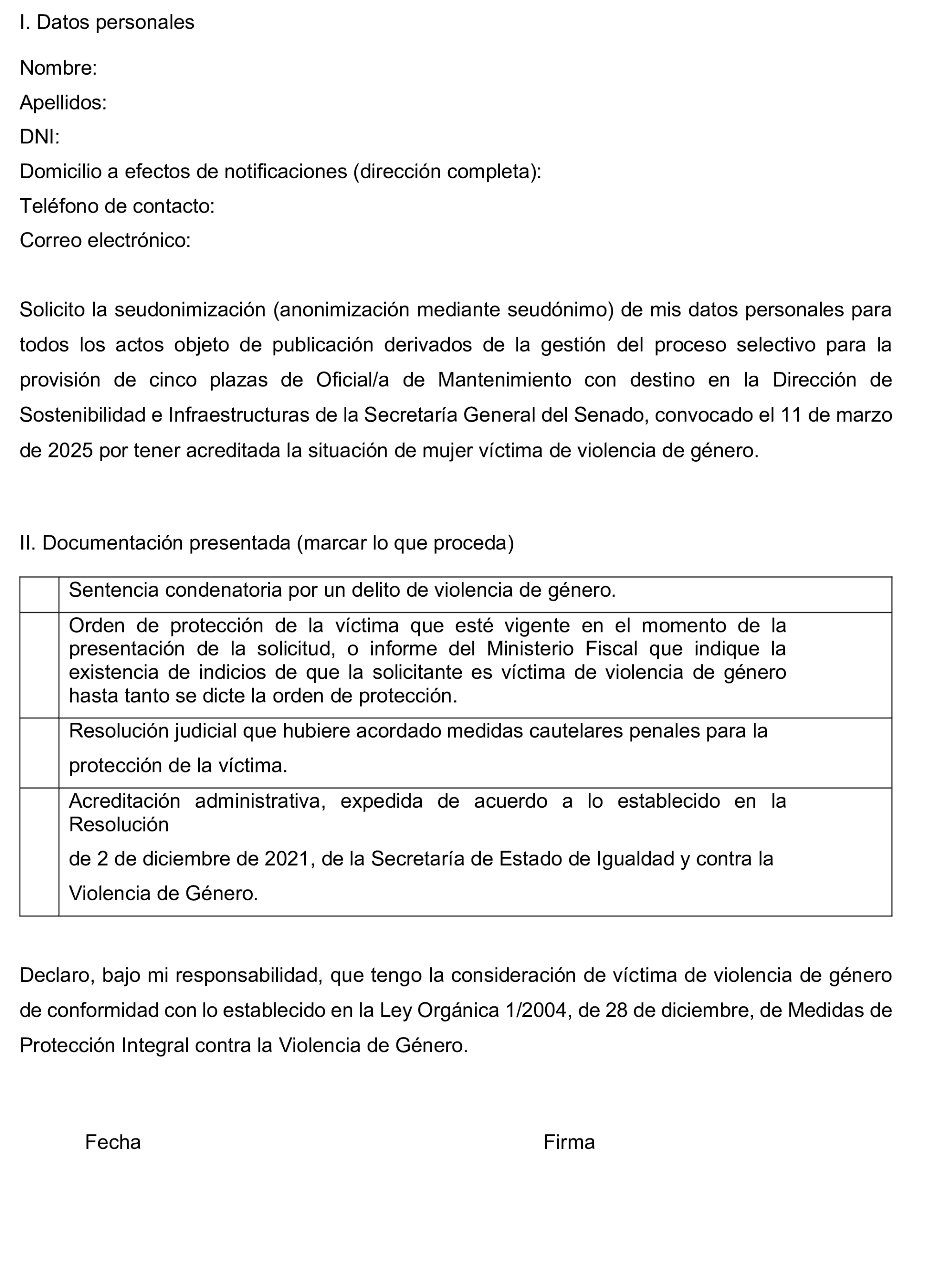 Imagen del artículo Resolución de 12 de marzo de 2025, de la Secretaría General del Senado, por la que se convoca proceso selectivo para la provisión de plazas de Oficial/a de mantenimiento.