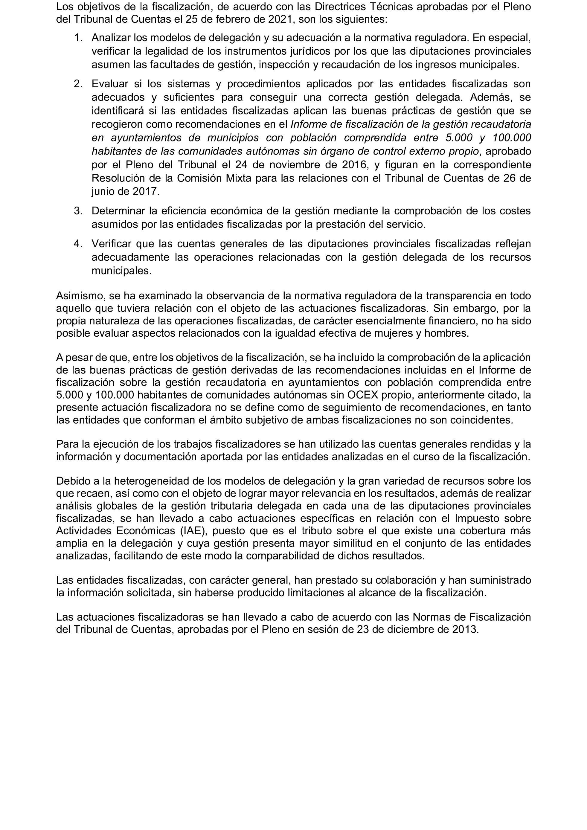 Imagen del artículo Resolución de 19 de diciembre de 2024, aprobada por la Comisión Mixta para las Relaciones con el Tribunal de Cuentas, en relación con el Informe de fiscalización de la gestión, recaudación e inspección delegada por los Ayuntamientos de las Diputaciones Provinciales de Comunidades Autónomas sin órgano de control externo propio, ejercicio 2019.