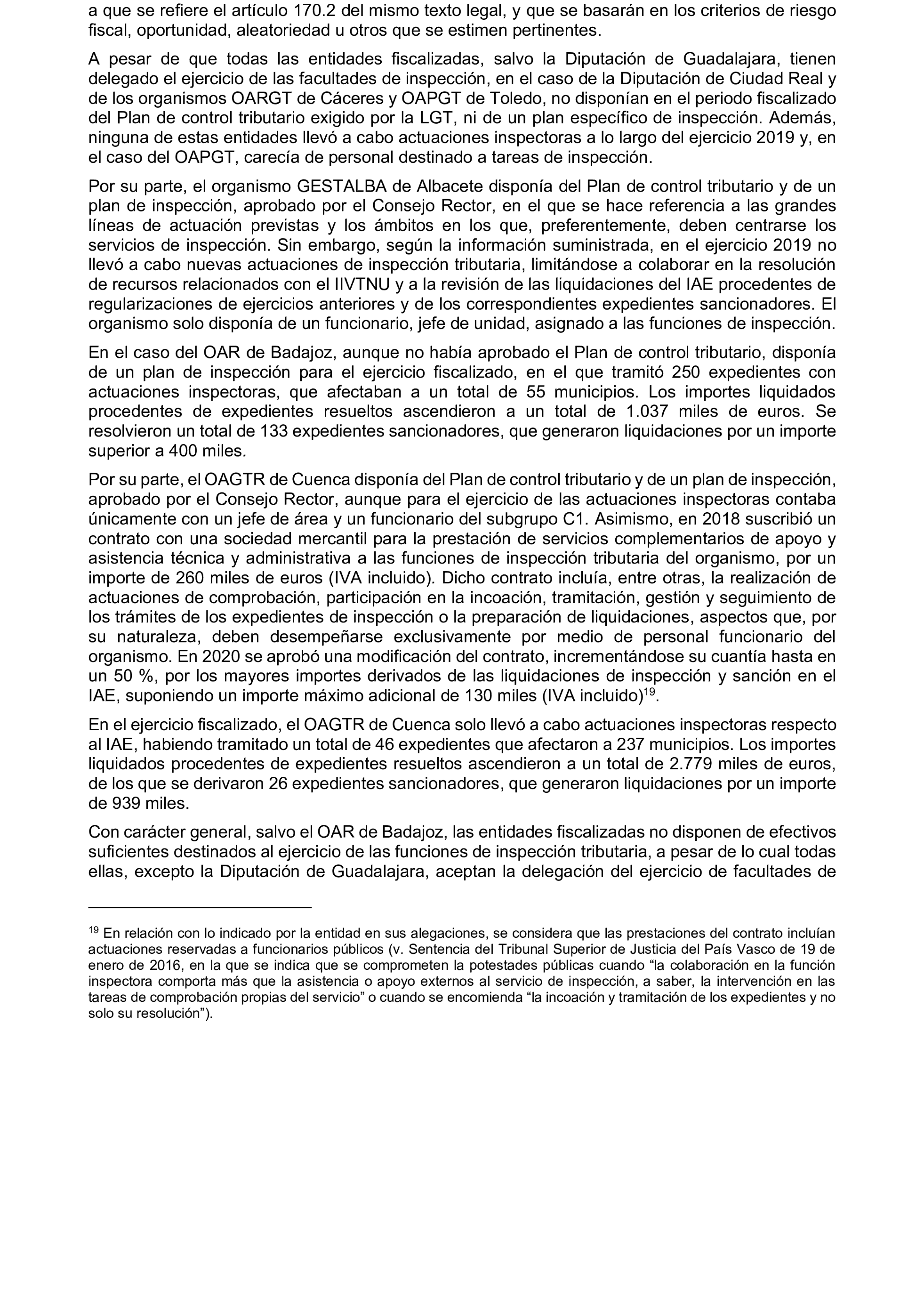 Imagen del artículo Resolución de 19 de diciembre de 2024, aprobada por la Comisión Mixta para las Relaciones con el Tribunal de Cuentas, en relación con el Informe de fiscalización de la gestión, recaudación e inspección delegada por los Ayuntamientos de las Diputaciones Provinciales de Comunidades Autónomas sin órgano de control externo propio, ejercicio 2019.