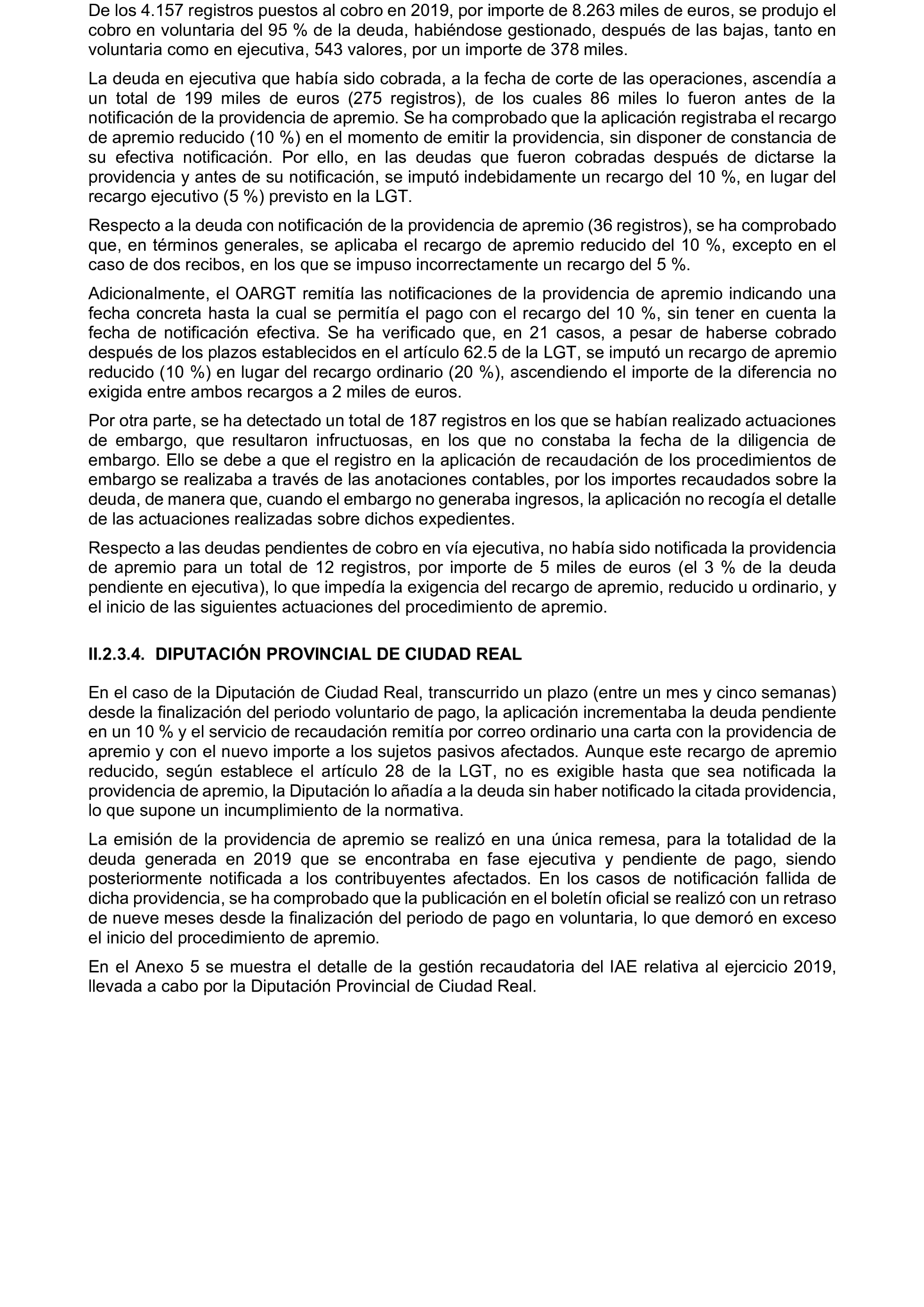 Imagen del artículo Resolución de 19 de diciembre de 2024, aprobada por la Comisión Mixta para las Relaciones con el Tribunal de Cuentas, en relación con el Informe de fiscalización de la gestión, recaudación e inspección delegada por los Ayuntamientos de las Diputaciones Provinciales de Comunidades Autónomas sin órgano de control externo propio, ejercicio 2019.