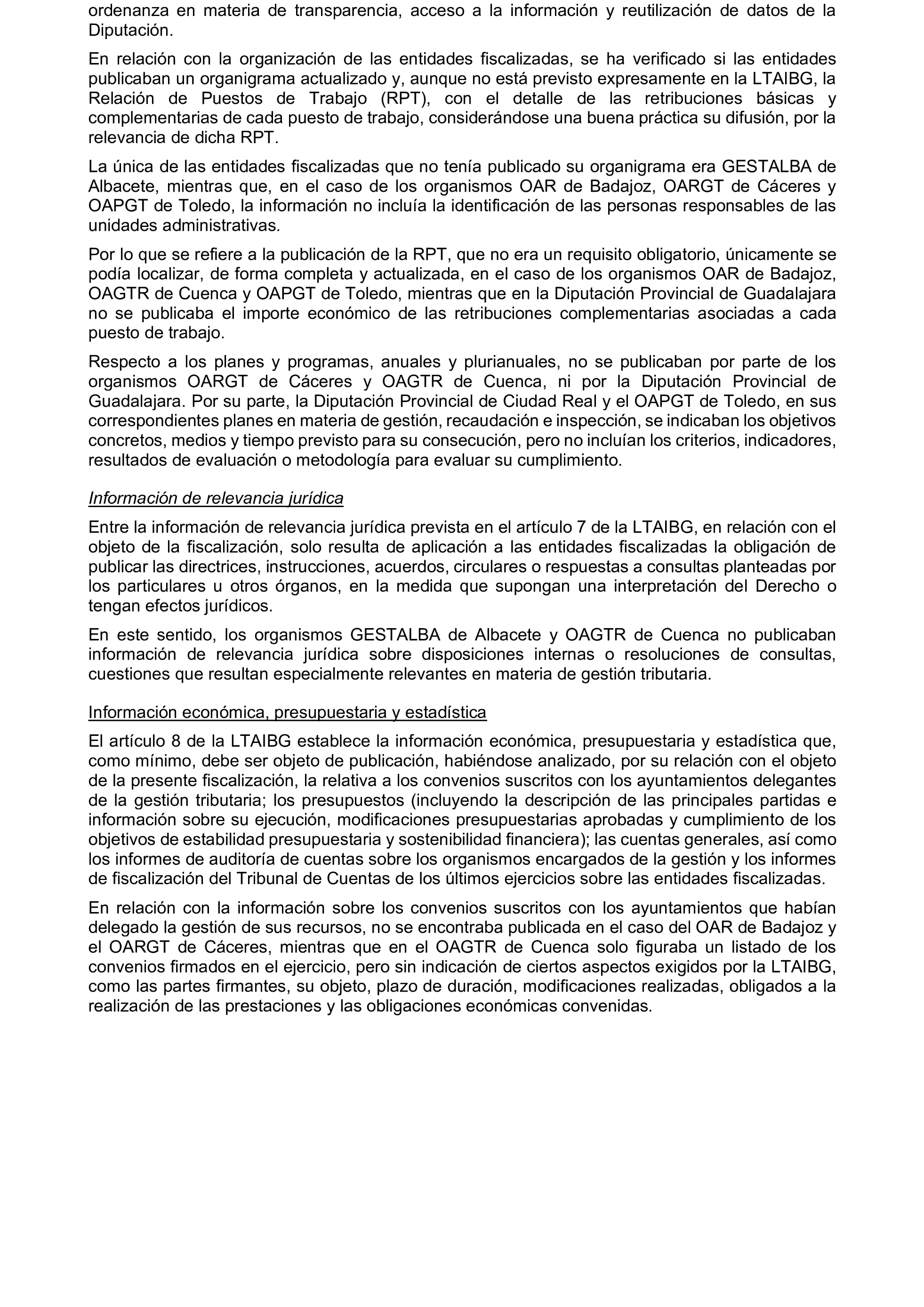 Imagen del artículo Resolución de 19 de diciembre de 2024, aprobada por la Comisión Mixta para las Relaciones con el Tribunal de Cuentas, en relación con el Informe de fiscalización de la gestión, recaudación e inspección delegada por los Ayuntamientos de las Diputaciones Provinciales de Comunidades Autónomas sin órgano de control externo propio, ejercicio 2019.