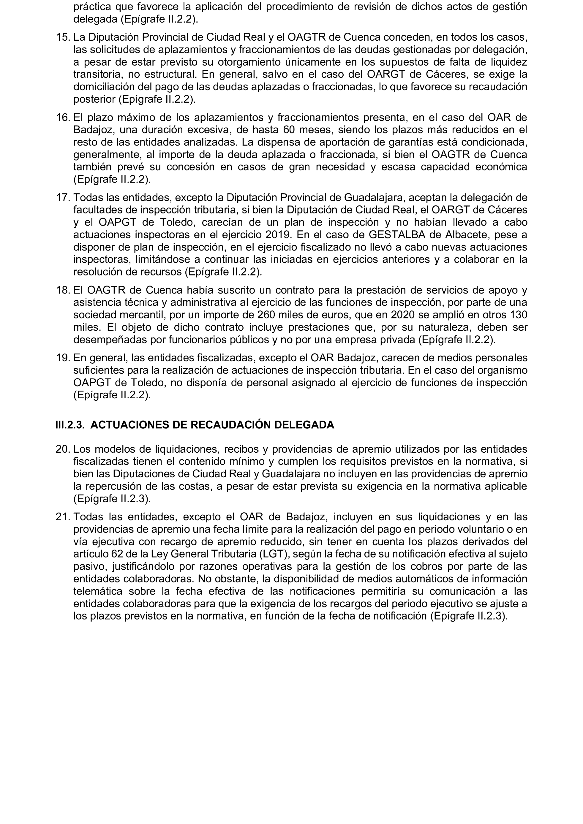 Imagen del artículo Resolución de 19 de diciembre de 2024, aprobada por la Comisión Mixta para las Relaciones con el Tribunal de Cuentas, en relación con el Informe de fiscalización de la gestión, recaudación e inspección delegada por los Ayuntamientos de las Diputaciones Provinciales de Comunidades Autónomas sin órgano de control externo propio, ejercicio 2019.