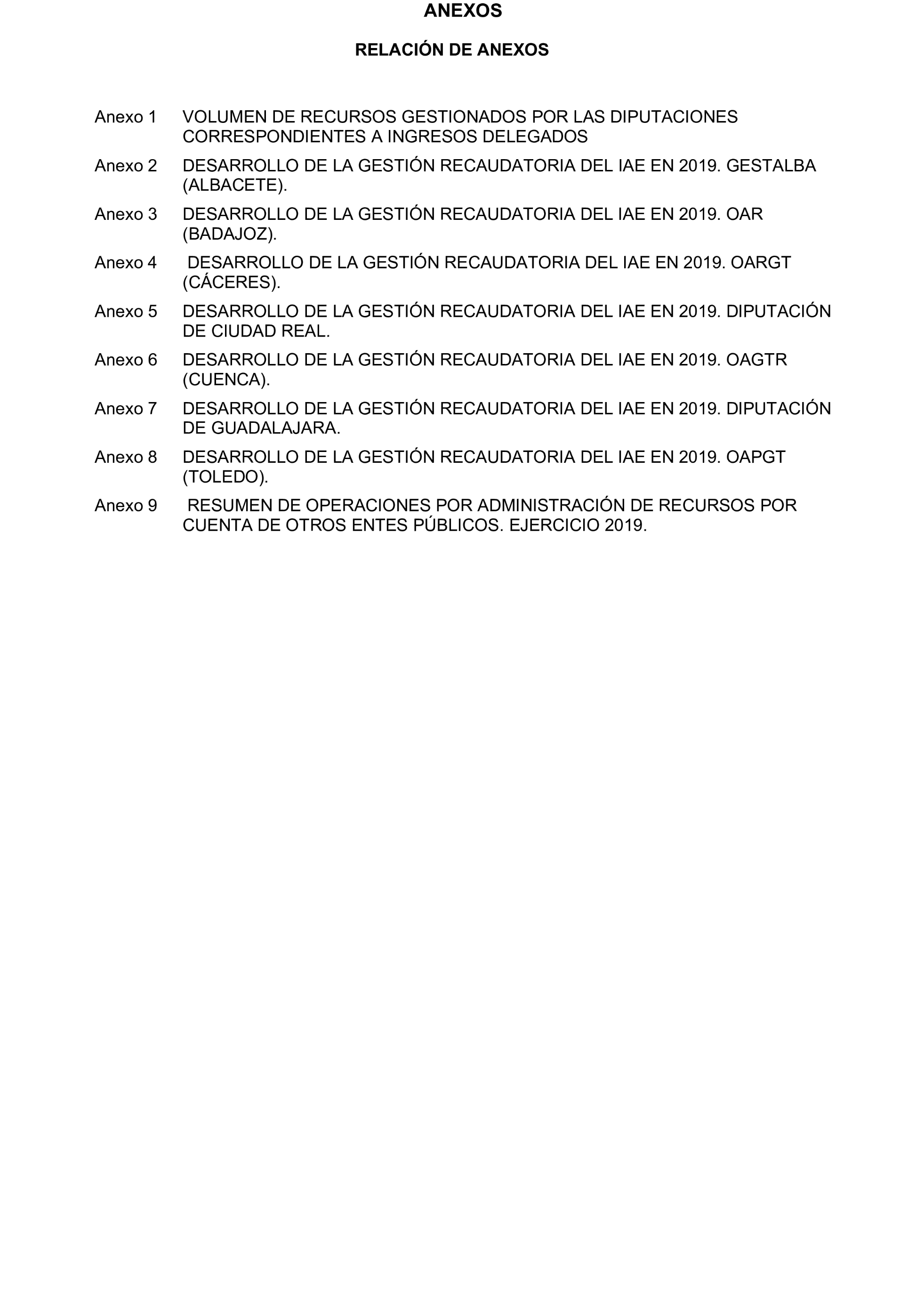 Imagen del artículo Resolución de 19 de diciembre de 2024, aprobada por la Comisión Mixta para las Relaciones con el Tribunal de Cuentas, en relación con el Informe de fiscalización de la gestión, recaudación e inspección delegada por los Ayuntamientos de las Diputaciones Provinciales de Comunidades Autónomas sin órgano de control externo propio, ejercicio 2019.