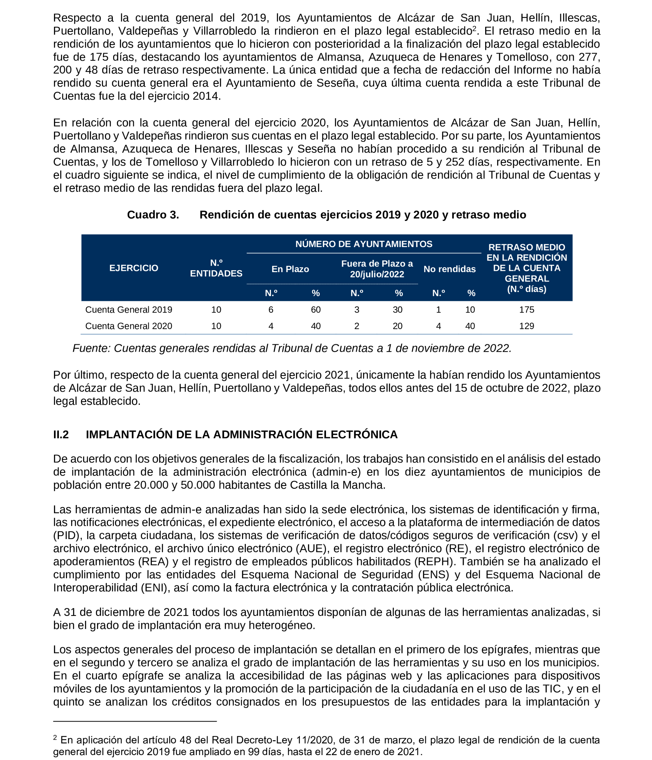 Imagen del artículo Resolución de 19 de diciembre de 2024, aprobada por la Comisión Mixta para las Relaciones con el Tribunal de Cuentas, en relación con el Informe de fiscalización de la implantación de la administración electrónica en los ayuntamientos de municipios de entre 20.000 y 50.000 habitantes de Castilla-La Mancha, ejercicios 2019 a 2021.