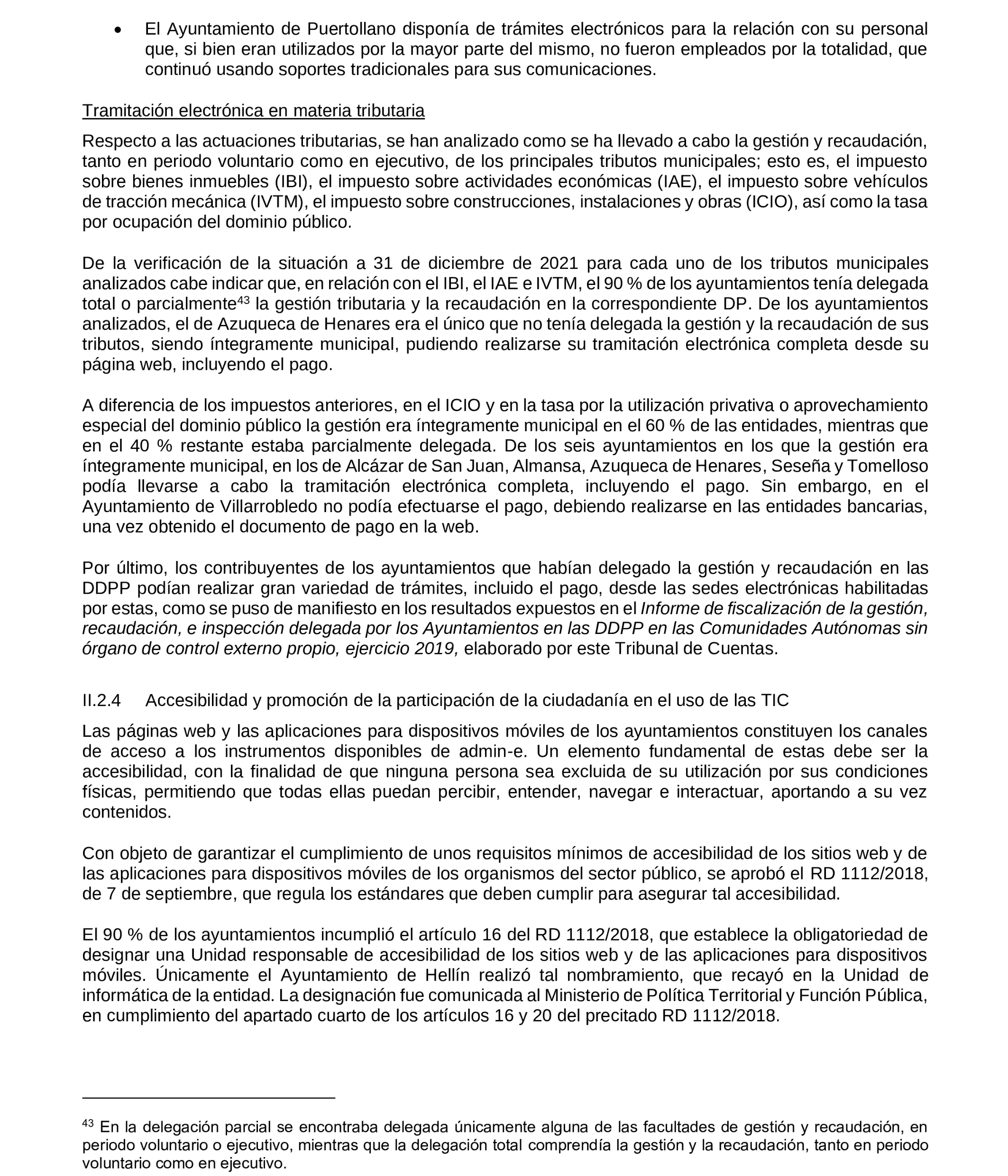 Imagen del artículo Resolución de 19 de diciembre de 2024, aprobada por la Comisión Mixta para las Relaciones con el Tribunal de Cuentas, en relación con el Informe de fiscalización de la implantación de la administración electrónica en los ayuntamientos de municipios de entre 20.000 y 50.000 habitantes de Castilla-La Mancha, ejercicios 2019 a 2021.
