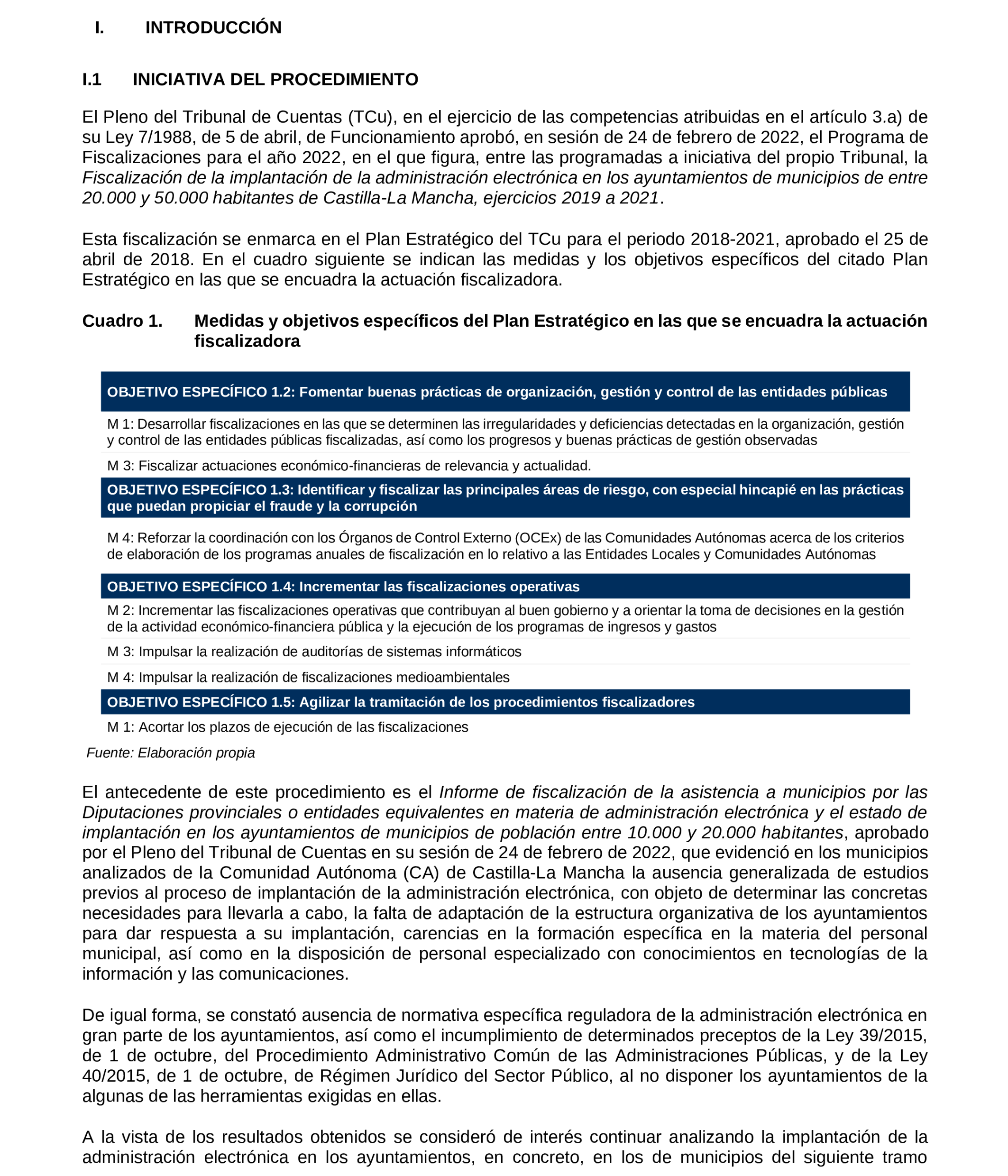 Imagen del artículo Resolución de 19 de diciembre de 2024, aprobada por la Comisión Mixta para las Relaciones con el Tribunal de Cuentas, en relación con el Informe de fiscalización de la implantación de la administración electrónica en los ayuntamientos de municipios de entre 20.000 y 50.000 habitantes de Castilla-La Mancha, ejercicios 2019 a 2021.