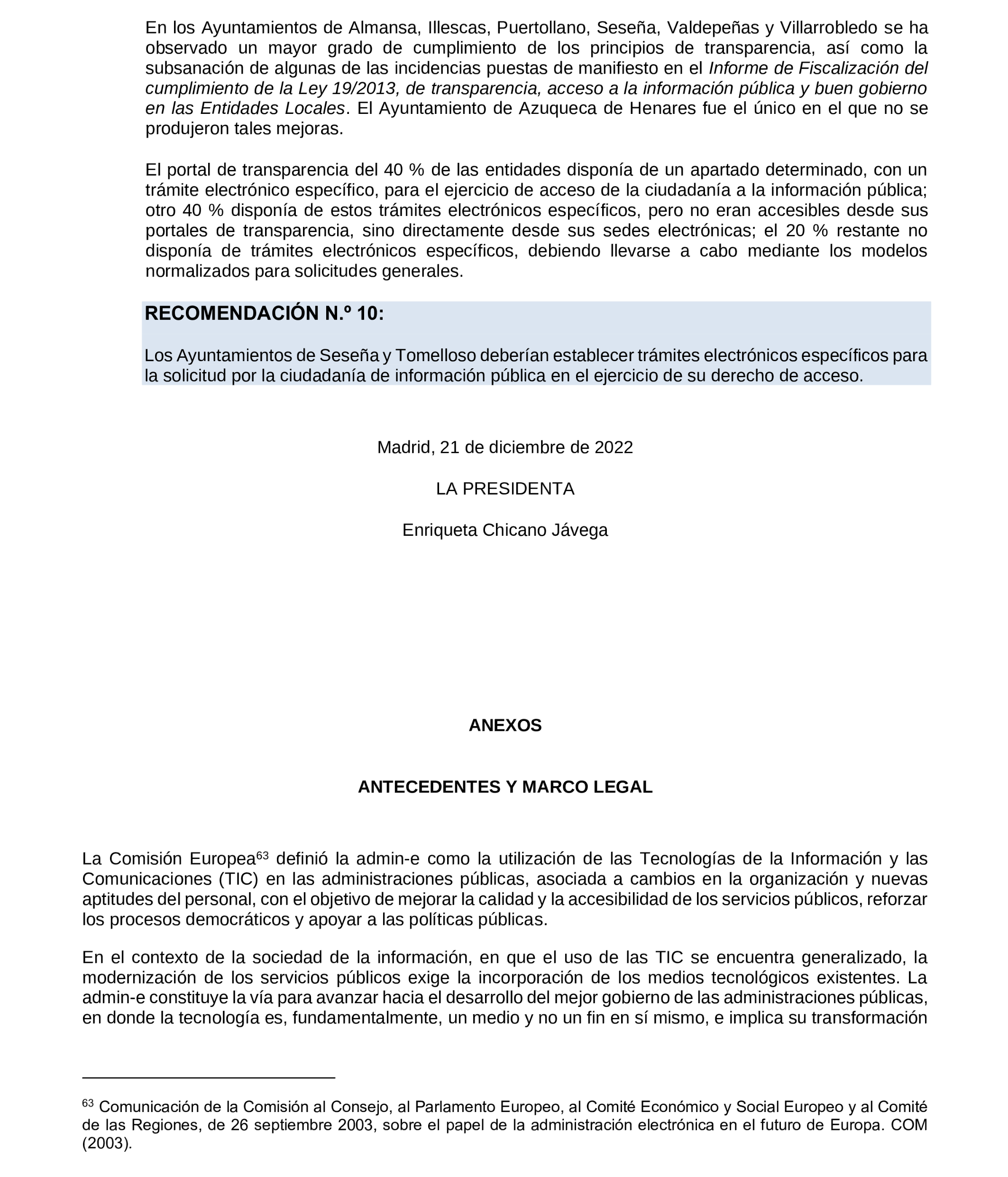 Imagen del artículo Resolución de 19 de diciembre de 2024, aprobada por la Comisión Mixta para las Relaciones con el Tribunal de Cuentas, en relación con el Informe de fiscalización de la implantación de la administración electrónica en los ayuntamientos de municipios de entre 20.000 y 50.000 habitantes de Castilla-La Mancha, ejercicios 2019 a 2021.