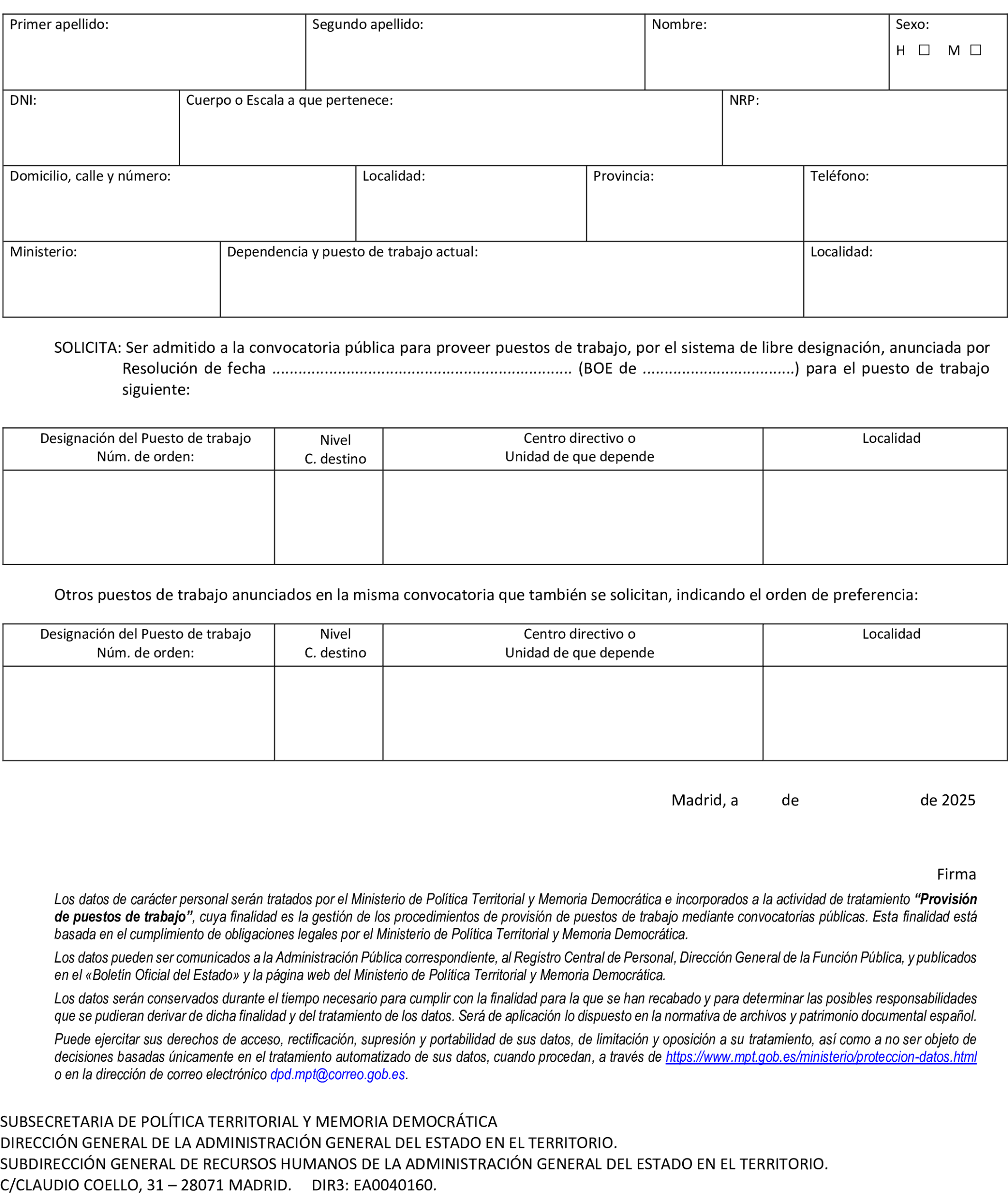 Imagen del artículo Resolución de 9 de abril de 2025, de la Subsecretaría, por la que se convoca la provisión de puestos de trabajo por el sistema de libre designación.