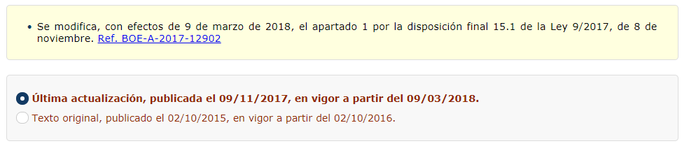 Seleccionar una opción de los botones de radio con la versión deseada